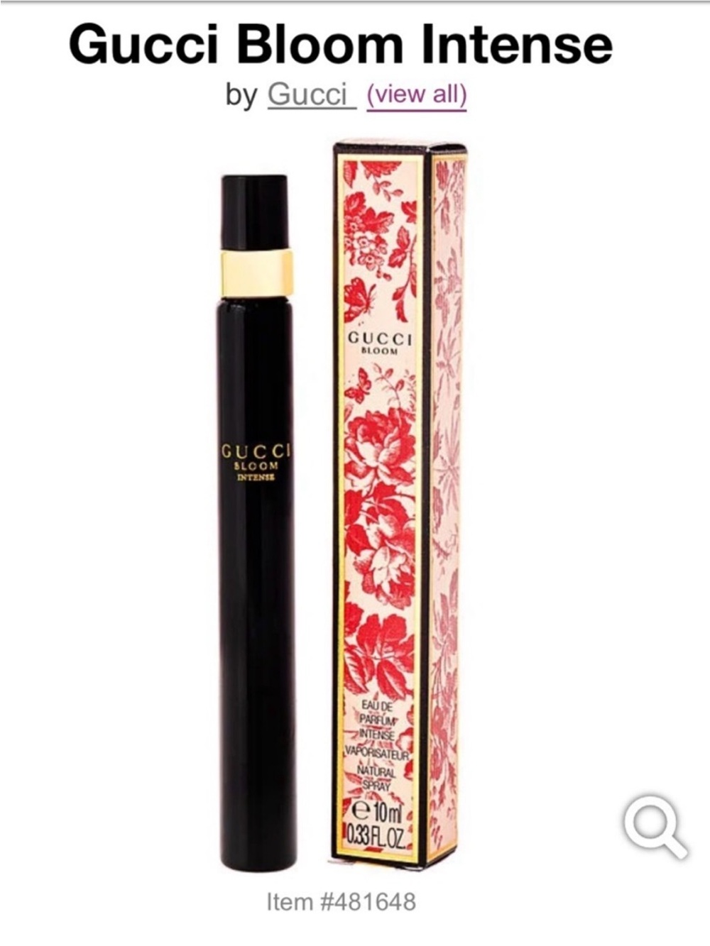 NIB- Gucci Bloom Intense Perfume (Travel Size)